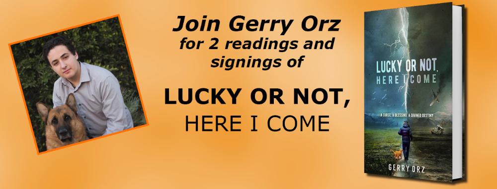 Author Event: Gerry Orz In Two Appearances in September